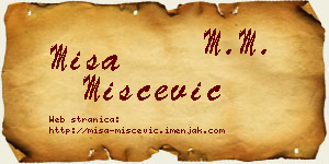 Miša Miščević vizit kartica
